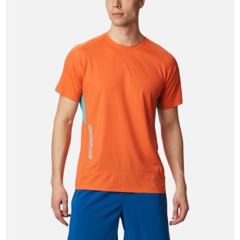 Columbia T-Shirt Heren, Titan Ultra II Short Sleeve Bruin Oranje Turquoise, 62NDRXJLP